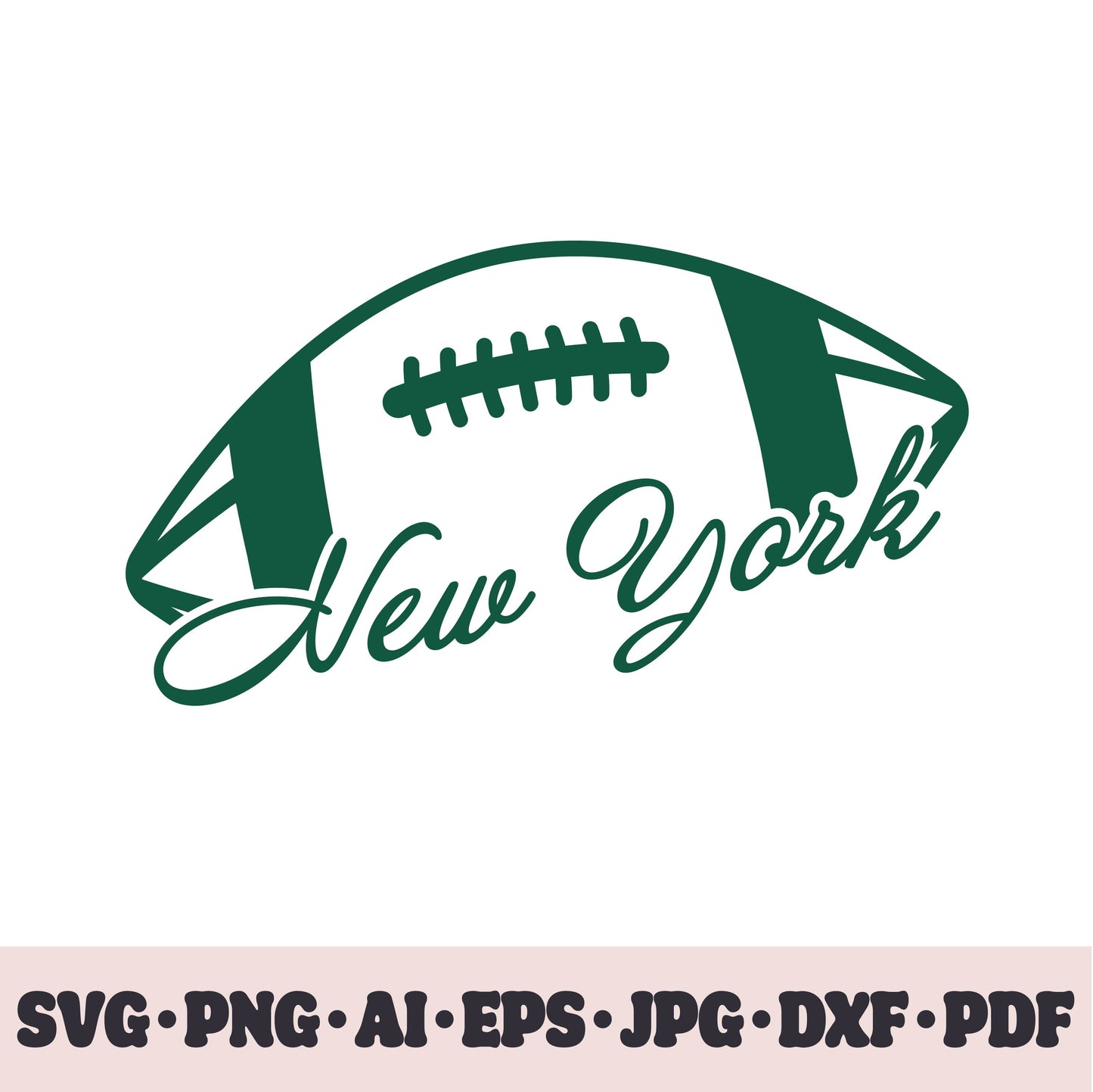 New York Jets football team SVG Cricut cut file. Rugby PNG Clipart. Silhouette sublimation print. Sports fan image Ai, EPS, JPG, DXF, PDF.