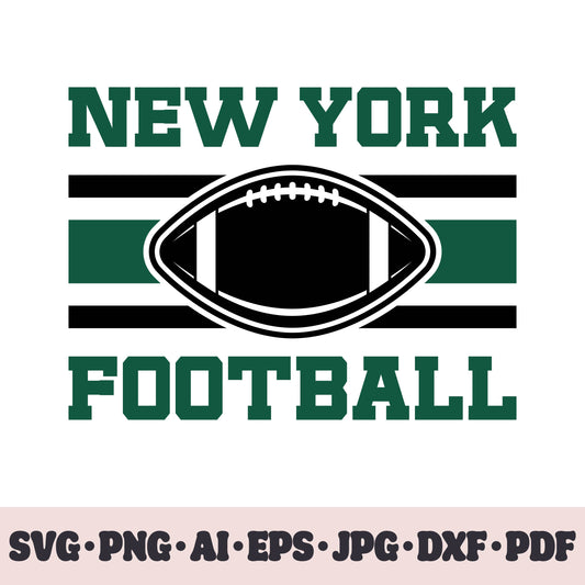 New York Jets football team SVG Cricut cut file. Rugby PNG Clipart. Silhouette sublimation print. Sports fan image Ai, EPS, JPG, DXF, PDF.