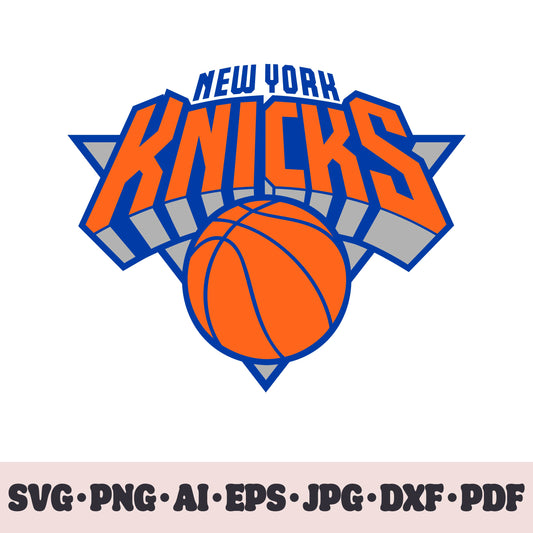 New York Knicks basketball team SVG Cricut cut file. PNG Clipart. Silhouette sublimation print. Sports fan image Ai, EPS, JPG, DXF, PDF.