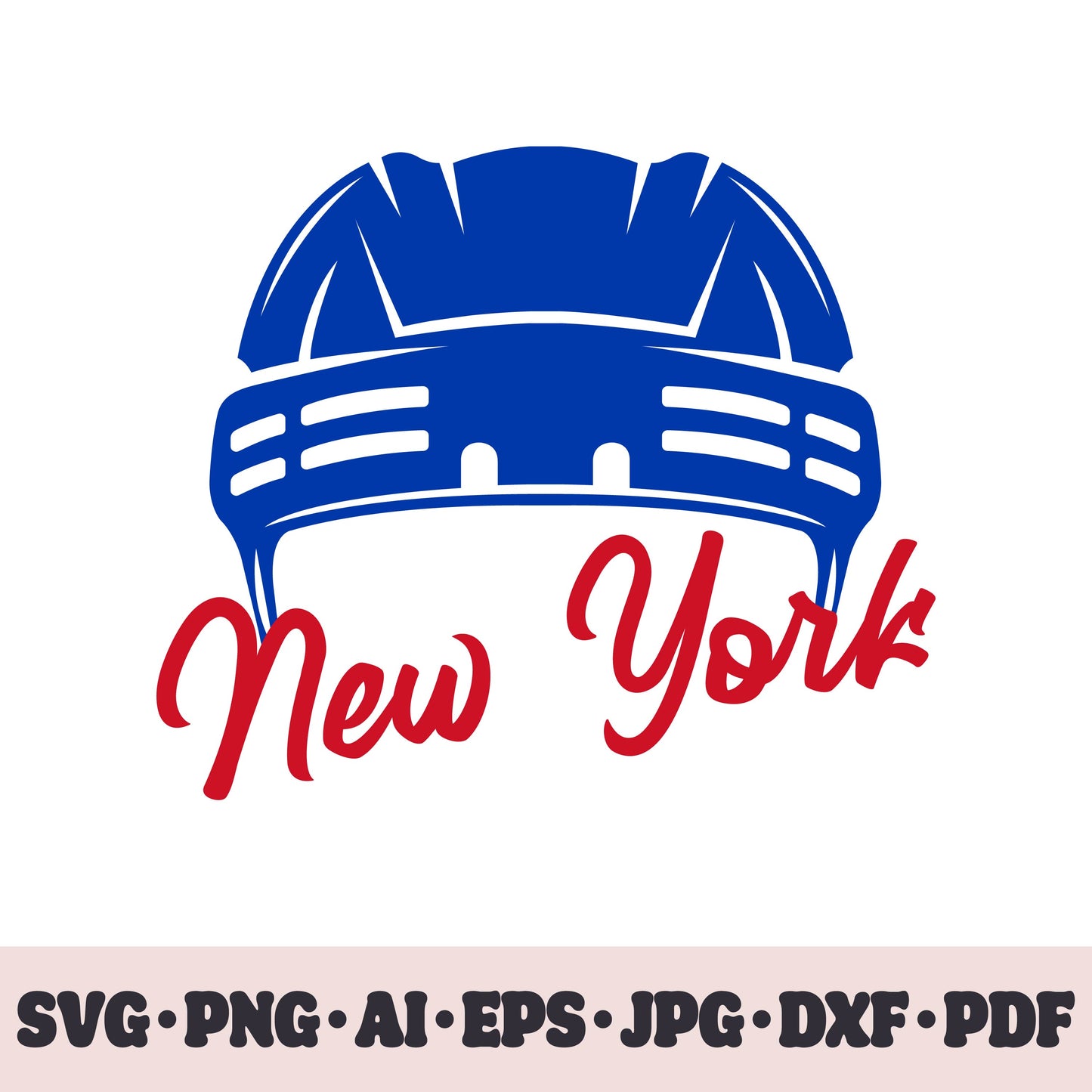 New York Rangers hockey team SVG Cricut cut file. Hockey on ice PNG Clipart. Silhouette sublimation print. Sports fan image Ai, EPS, JPG, DXF, PDF.