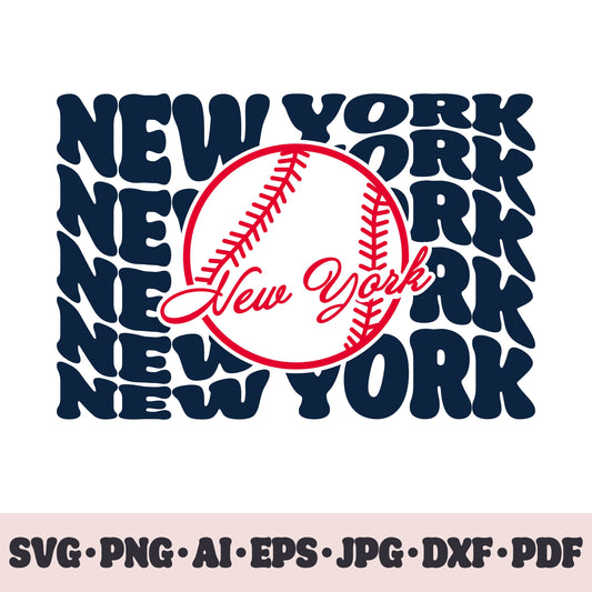 New York Yankees baseball team SVG Cricut cut file. PNG Clipart. Silhouette sublimation print. Sports fan image Ai, EPS, JPG, DXF, PDF.