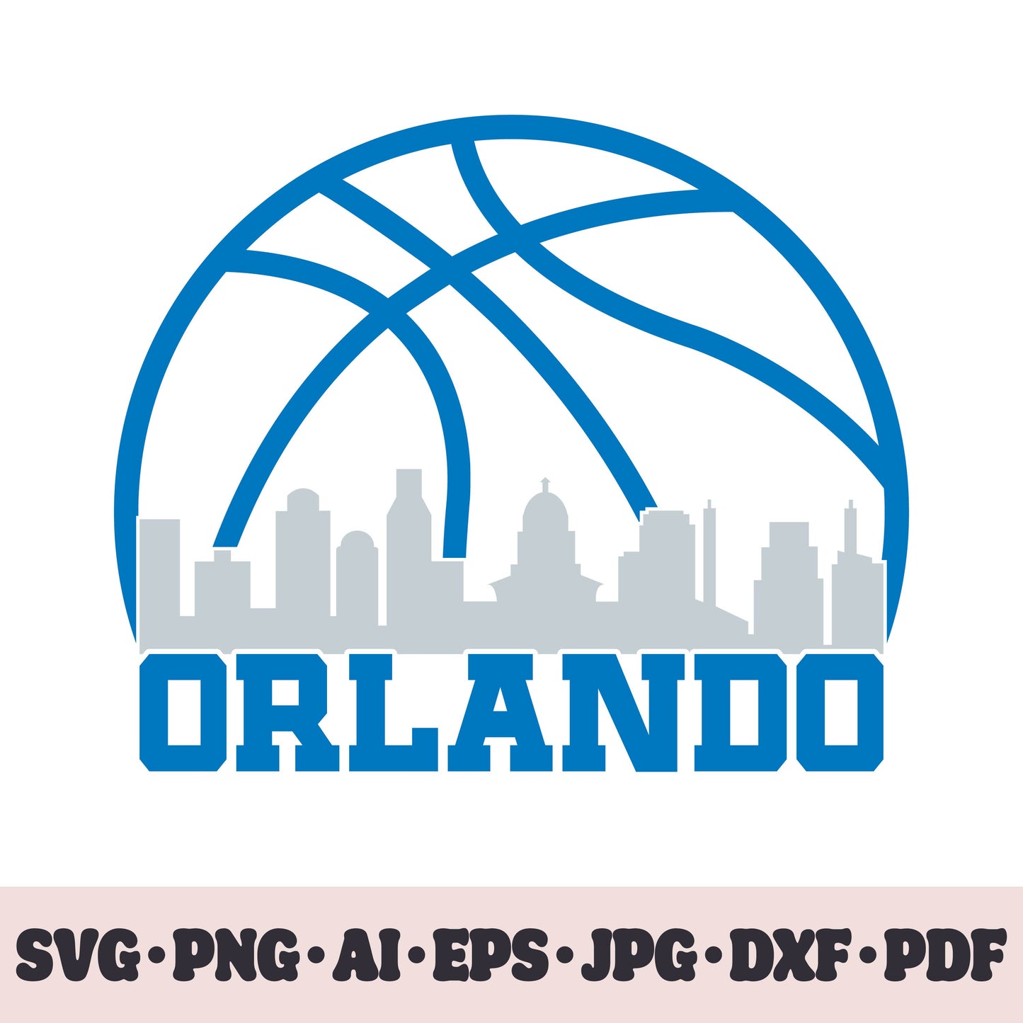 Orlando Magic basketball team SVG Cricut cut file. PNG Clipart. Silhouette sublimation print. Sports fan image Ai, EPS, JPG, DXF, PDF.