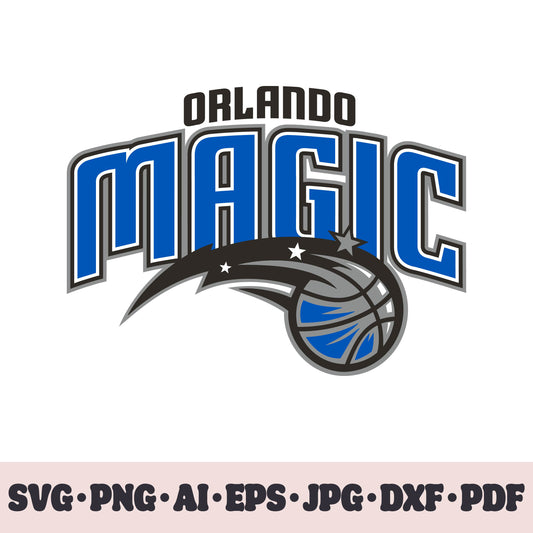 Orlando Magic basketball team SVG Cricut cut file. PNG Clipart. Silhouette sublimation print. Sports fan image Ai, EPS, JPG, DXF, PDF.