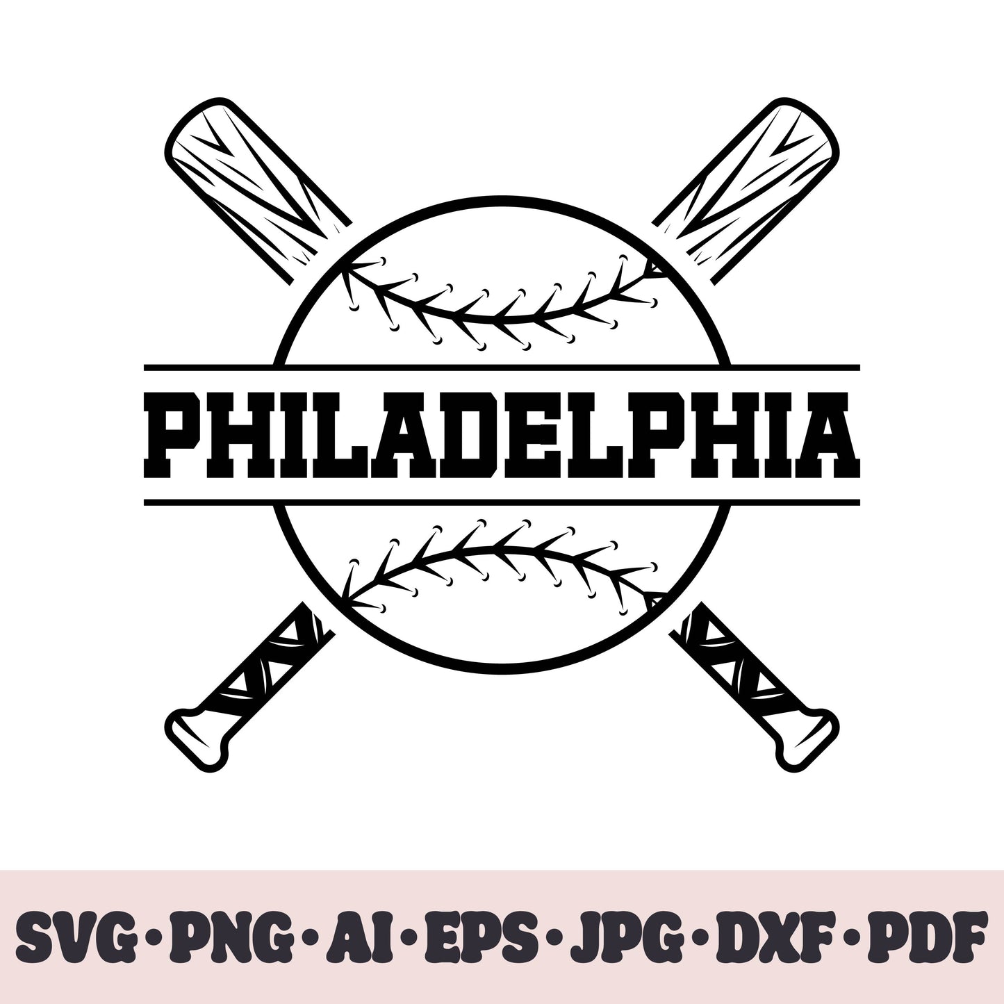 Philadelphia Phillies baseball team SVG Cricut cut file. PNG Clipart. Silhouette sublimation print. Sports fan image Ai, EPS, JPG, DXF, PDF.