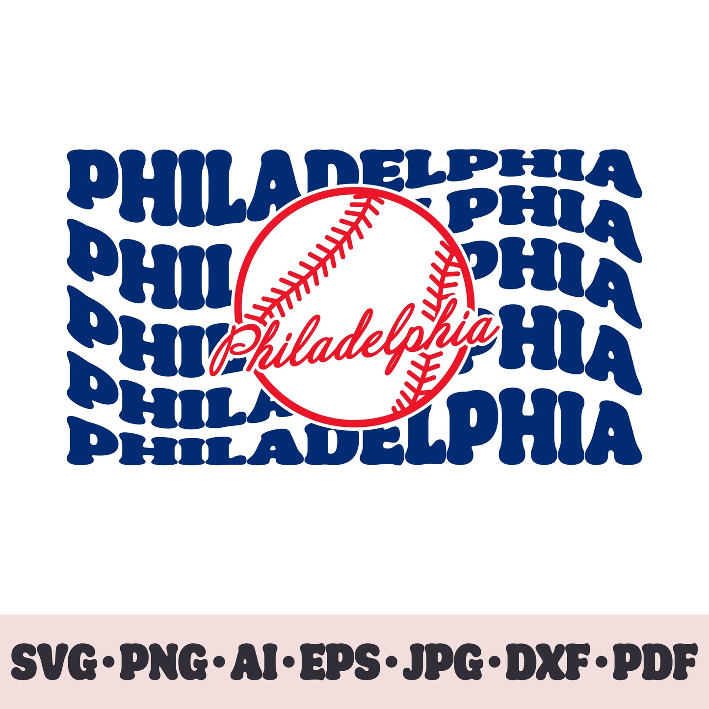 Philadelphia Phillies baseball team SVG Cricut cut file. PNG Clipart. Silhouette sublimation print. Sports fan image Ai, EPS, JPG, DXF, PDF.