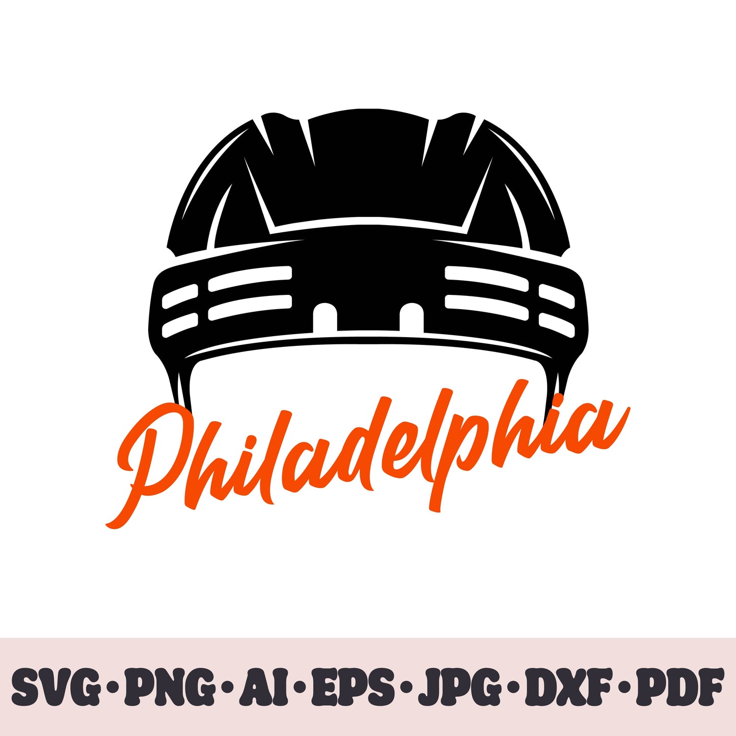 Philadelphia Flyers hockey team SVG Cricut cut file. Hockey on ice PNG Clipart. Silhouette sublimation print. Sports fan image Ai, EPS, JPG, DXF, PDF.