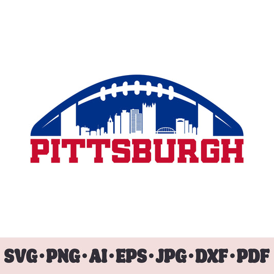 Pittsburgh Steelers football team SVG Cricut cut file. Rugby PNG Clipart. Silhouette sublimation print. Sports fan image Ai, EPS, JPG, DXF, PDF.