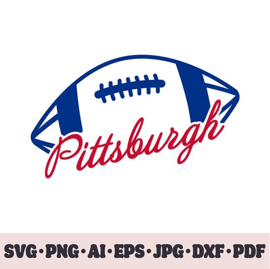 Pittsburgh Steelers football team SVG Cricut cut file. Rugby PNG Clipart. Silhouette sublimation print. Sports fan image Ai, EPS, JPG, DXF, PDF.