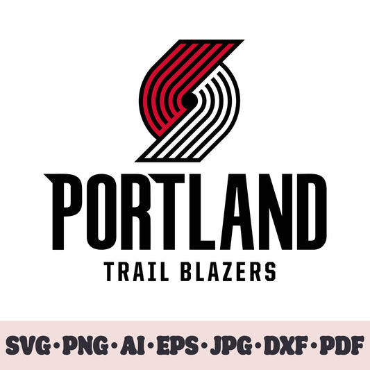 Portland Trail Blazers basketball team SVG Cricut cut file. PNG Clipart. Silhouette sublimation print. Sports fan image Ai, EPS, JPG, DXF, PDF.