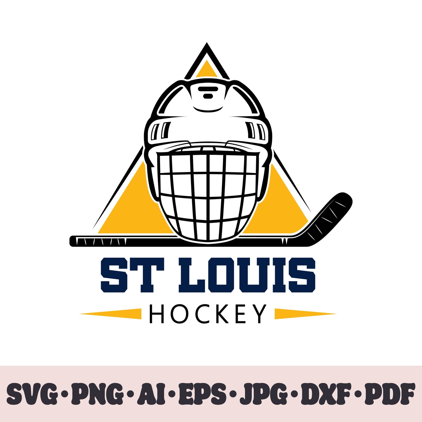 St. Louis Blues hockey team SVG Cricut cut file. Hockey on ice PNG Clipart. Silhouette sublimation print. Sports fan image Ai, EPS, JPG, DXF, PDF.