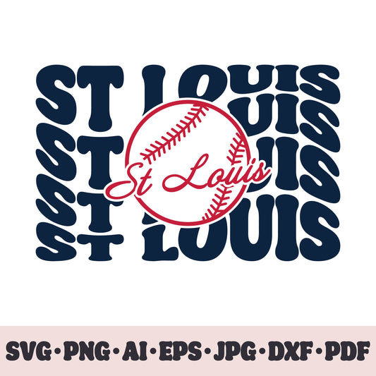 St Louis Cardinals baseball team SVG Cricut cut file. PNG Clipart. Silhouette sublimation print. Sports fan image Ai, EPS, JPG, DXF, PDF.