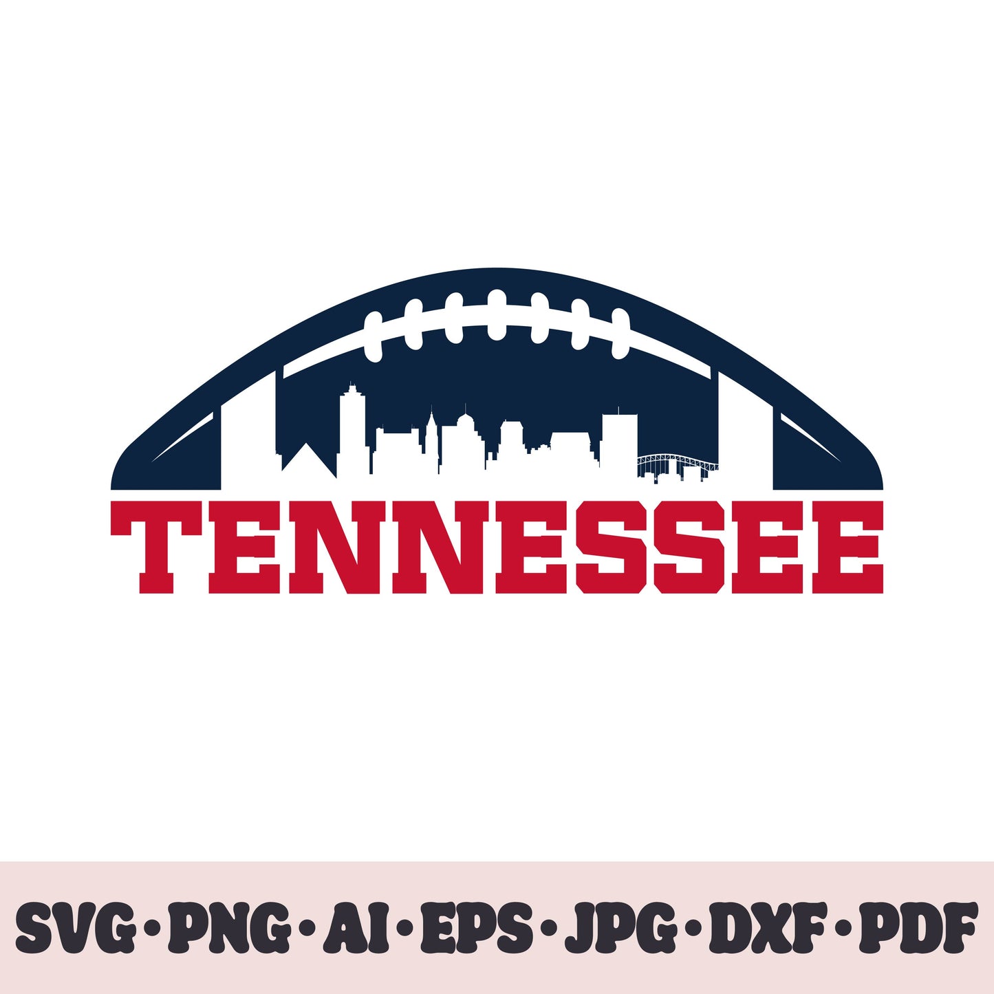 Tennessee Titans football team SVG Cricut cut file. Rugby PNG Clipart. Silhouette sublimation print. Sports fan image Ai, EPS, JPG, DXF, PDF.