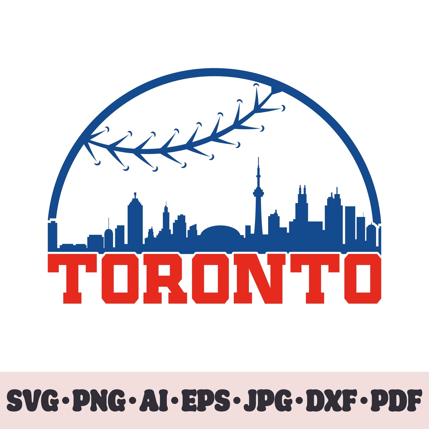 Toronto Blue Jays baseball team SVG Cricut cut file. PNG Clipart. Silhouette sublimation print. Sports fan image Ai, EPS, JPG, DXF, PDF.