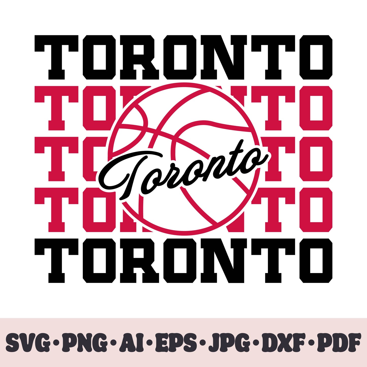 Toronto Raptors basketball team SVG Cricut cut file. PNG Clipart. Silhouette sublimation print. Sports fan image Ai, EPS, JPG, DXF, PDF.