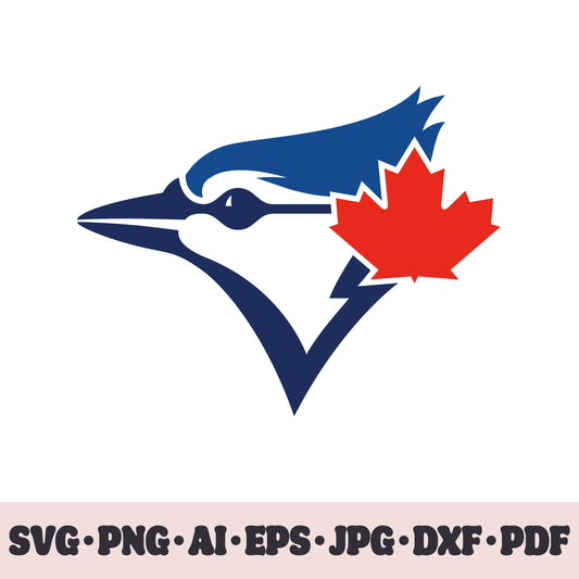 Toronto Blue Jays baseball team logo SVG Cricut cut file. PNG Clipart. Silhouette sublimation print. Sports fan image Ai, EPS, JPG, DXF, PDF. Logotype.