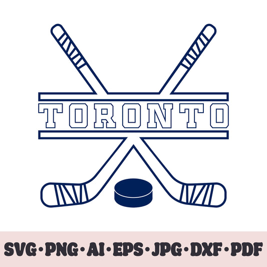 Toronto Maple Leafs hockey team SVG Cricut cut file. Hockey on ice PNG Clipart. Silhouette sublimation print. Sports fan image Ai, EPS, JPG, DXF, PDF.