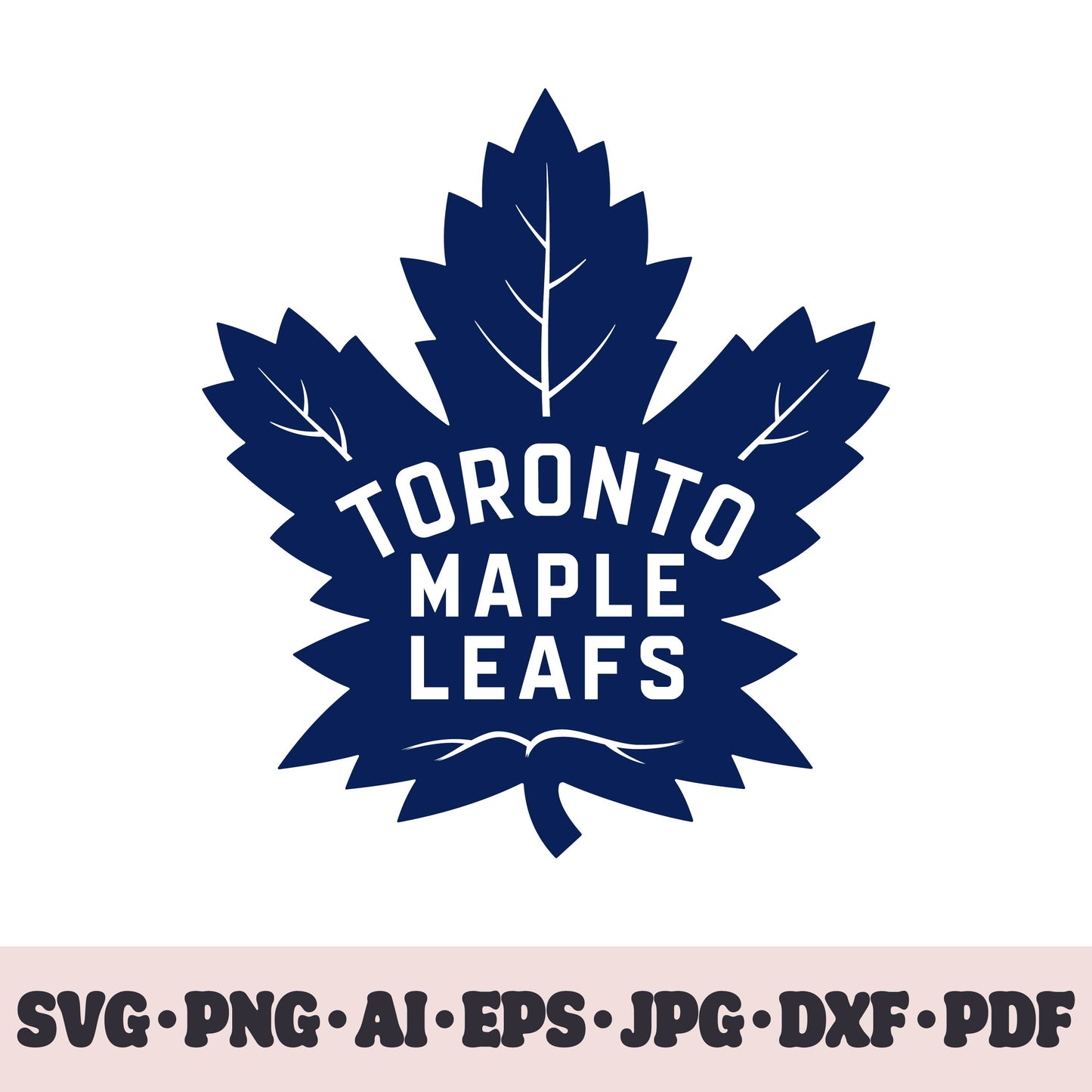 Toronto Maple Leafs hockey team SVG Cricut cut file. Hockey on ice PNG Clipart. Silhouette sublimation print. Sports fan image Ai, EPS, JPG, DXF, PDF. Logotype.