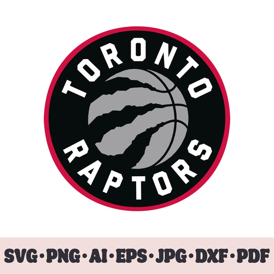 Toronto Raptors basketball team SVG Cricut cut file. PNG Clipart. Silhouette sublimation print. Sports fan image Ai, EPS, JPG, DXF, PDF.