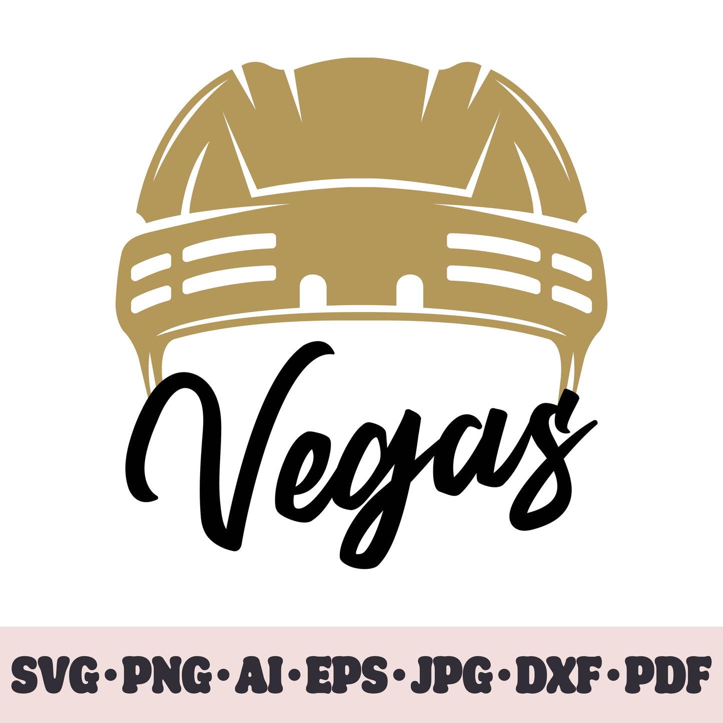 Vegas Golden Knights hockey team SVG Cricut cut file. Hockey on ice PNG Clipart. Silhouette sublimation print. Sports fan image Ai, EPS, JPG, DXF, PDF.