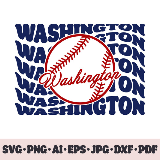 Washington Nationals baseball team SVG Cricut cut file. PNG Clipart. Silhouette sublimation print. Sports fan image Ai, EPS, JPG, DXF, PDF.