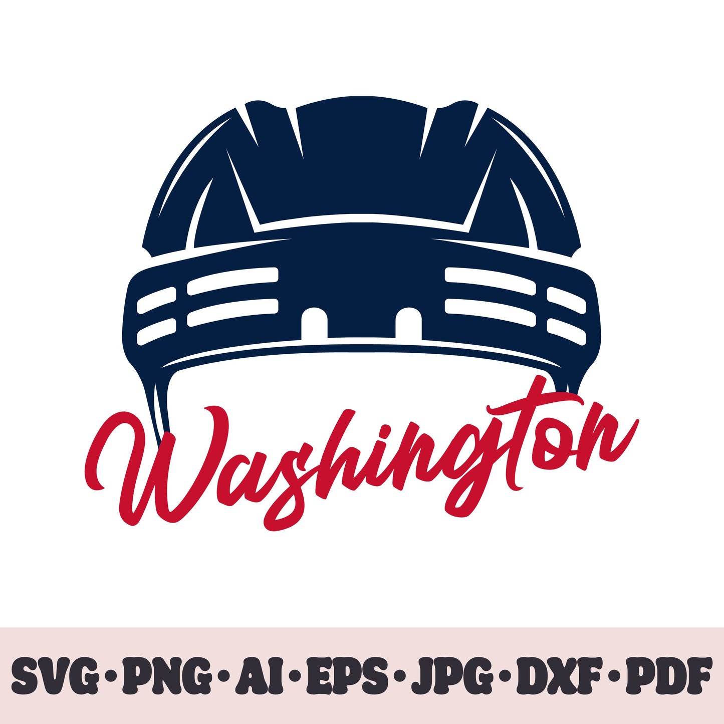 Washington Capitals hockey team SVG Cricut cut file. Hockey on ice PNG Clipart. Silhouette sublimation print. Sports fan image Ai, EPS, JPG, DXF, PDF.